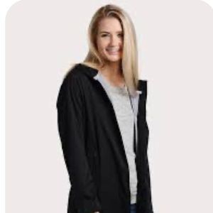 New Elements Athleisure Women's Warm Athletic Jacket Black Sz L High Low Hooded